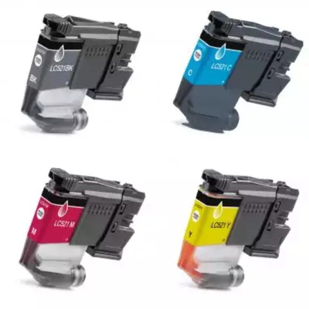 4 tintas compatibles para Brother LC-521 / LC521 Brother DCP-J1260W / DPC-J1310DW / DCP-J1360DW / DCP-J1460DW