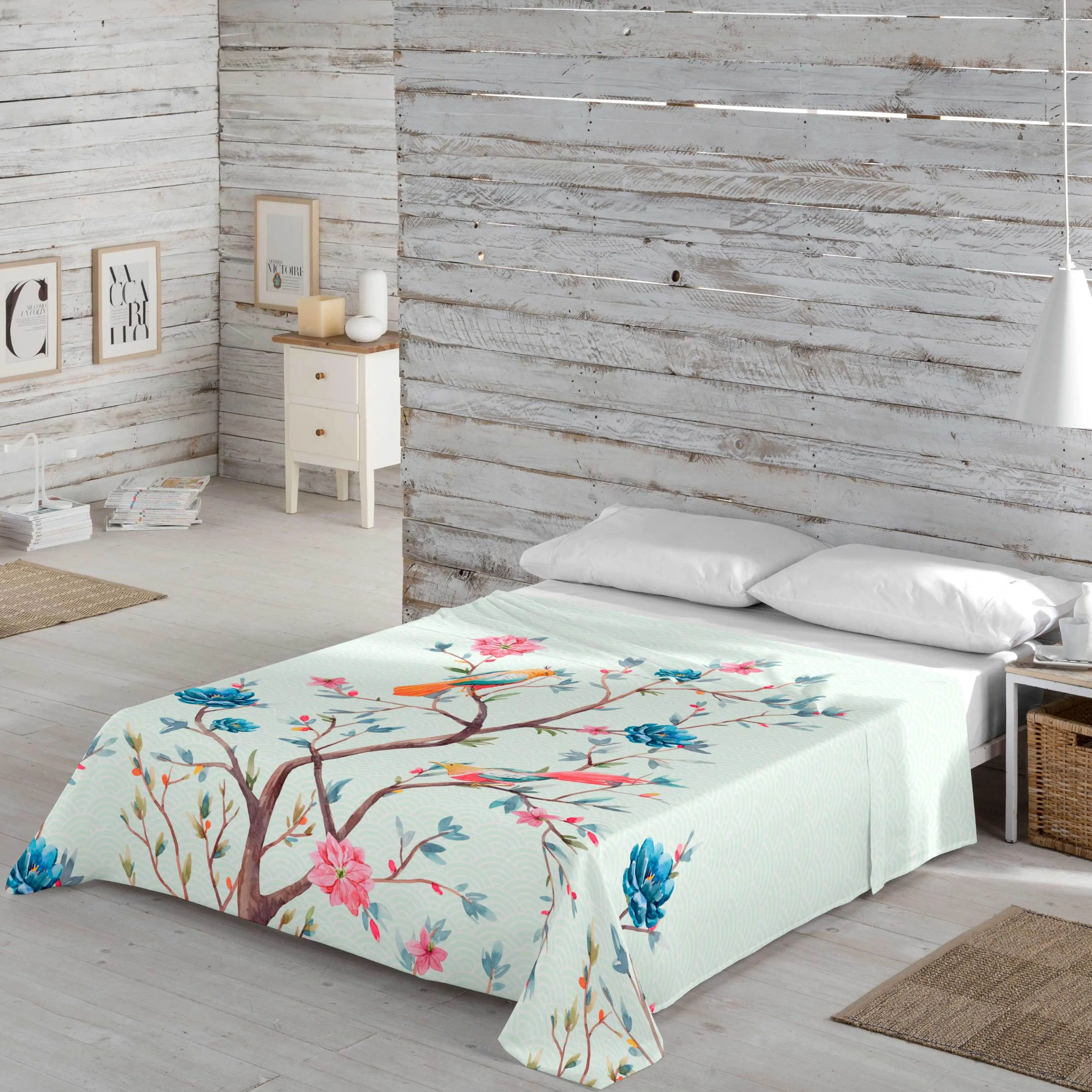 ICEHOME - Juego de sábanas Estampadas 2/3 piezas - Algodón Extra Suave - Fabricado en España - Cama 90/135/150/180 – AMALIA