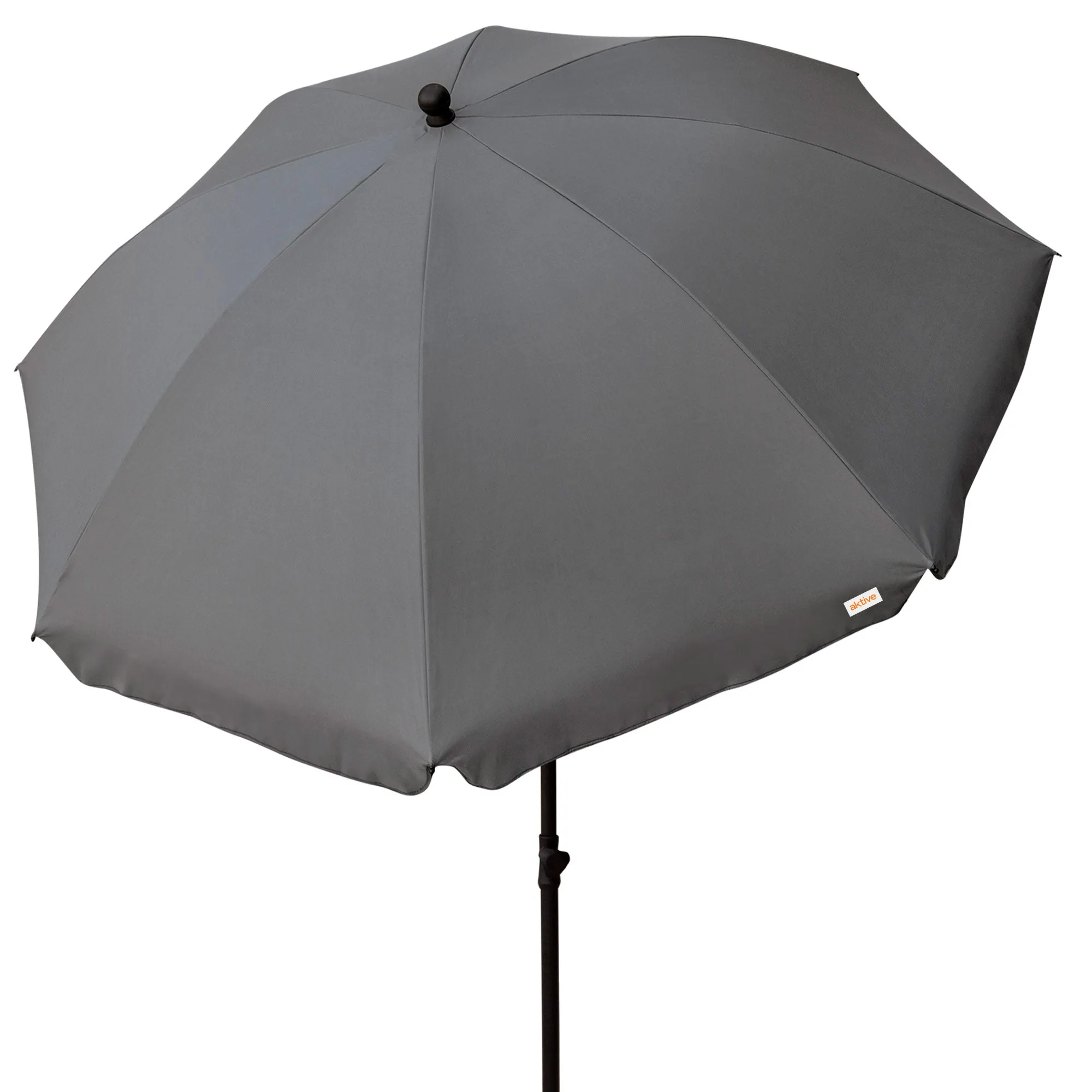 Aktive - Sombrilla de playa, D240 cm, protección solar UV, mástil inclinable 28/32 mm, tejido poliéster, 8 varillas, funda de transporte con asa, sombrilla para silla de playa, jardín, camping