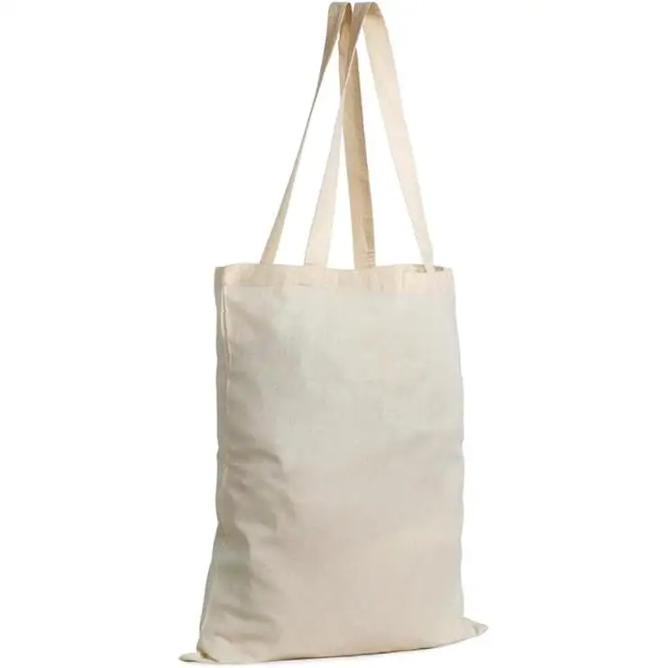 Bolsa de tela TOTEBAG 100% algodón con Asas largas. Bolsas Reutilizables, Lavables y Biodegradable, respetuosas con el medio ambiente. Medidas 48 * 32cm. Para Ropa, Manualidades, Alimentos, para ir de