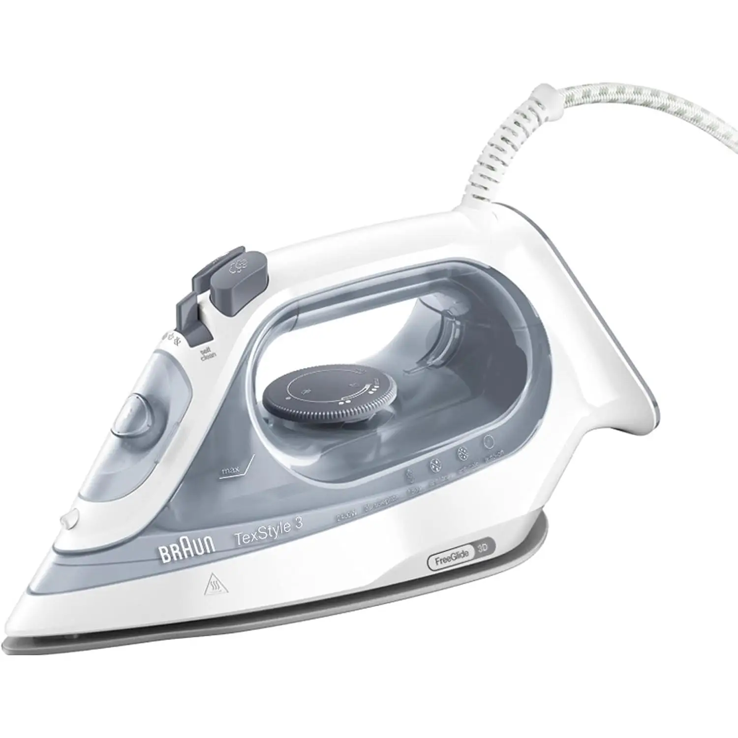 Braun SI3054GY-iron 2400W 180gr TexStyle 3 ceramic sole, 3D Gray