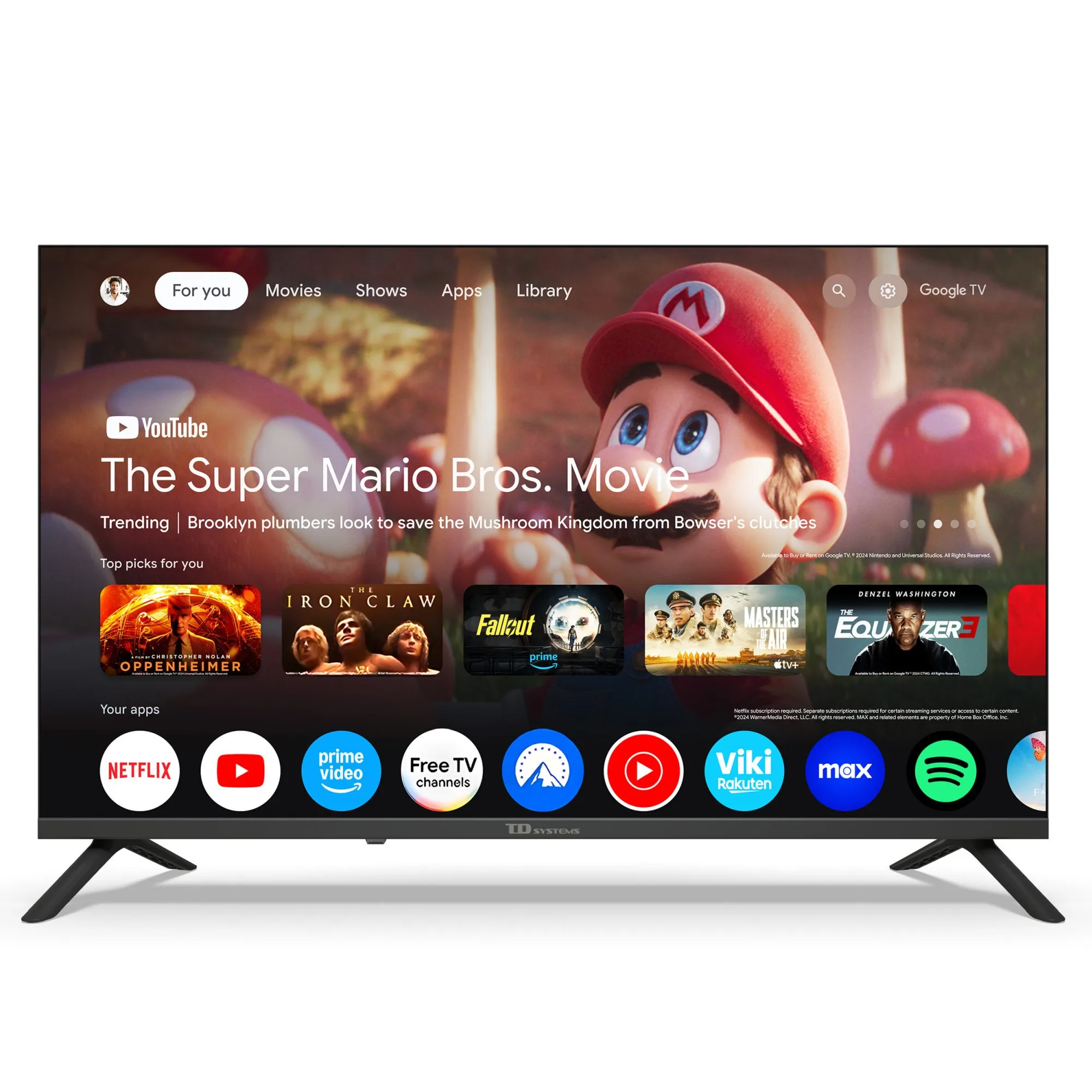 Smart tv 32 inches hd hey google official assistant with voice control. Android tv 14 - td systems k32dlc21gle