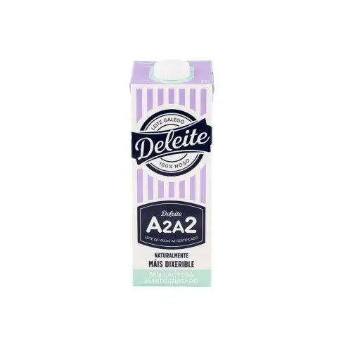 Leche Semidesnatada Sin Lactosa DELEITE 1L - Caja 6 unidades