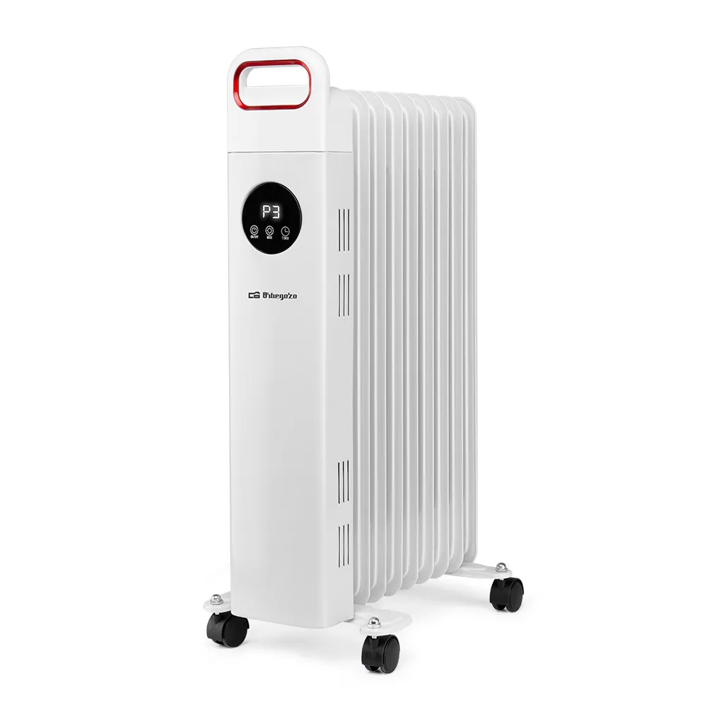 Orbegozo RAW 2000 - Radiador de aceite WIFI, programable Orbegozo app, 9 elementos, temporizador, 3 potencias de calor, mando a distancia, 2000 W