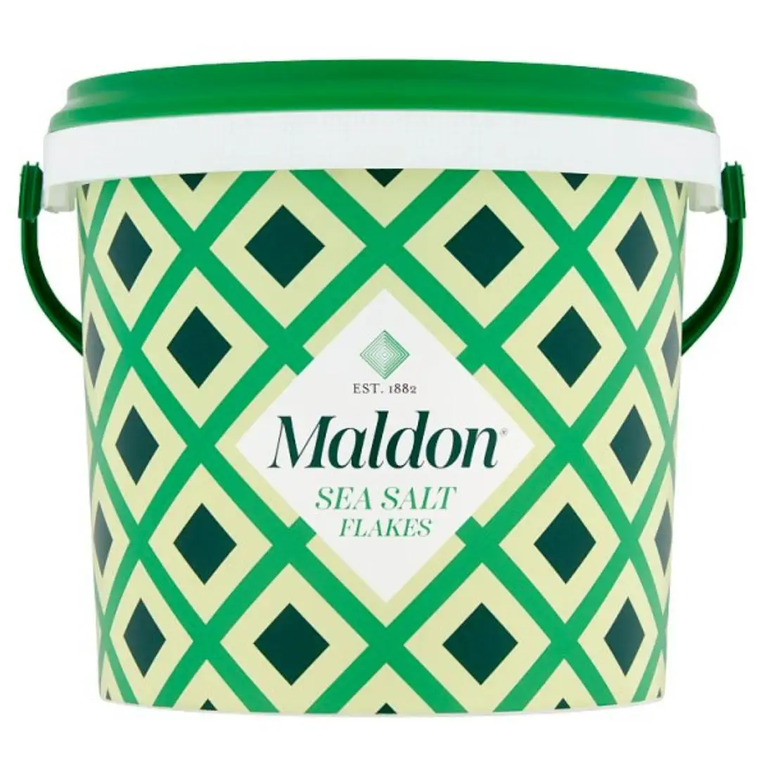 SAL MALDON Sal en escamas -  Cubo 1.4 kgs - Perfecta para carnes
