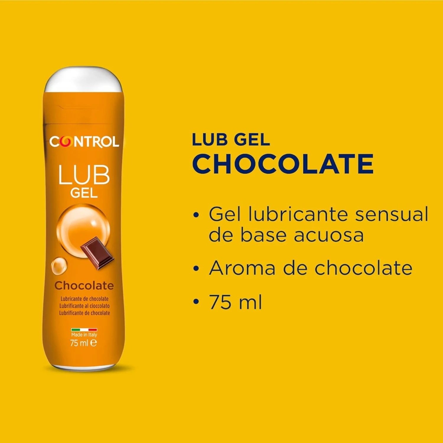 75 ML Chocolate Flavor Control Sex Lubricant Compatible with Condoms Ideal for Oral Sex or Massage Easy Clean Made from Water Respective Skin and Mousal