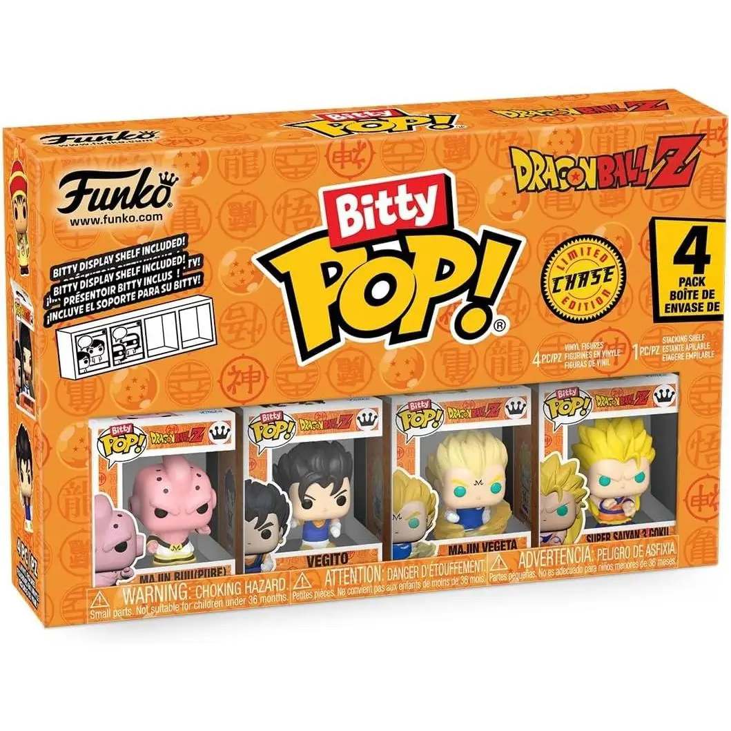 FUNKO BITTY POP! DRAGON BALL Z – KID BUU, VEGITO, MAJIN VEGETA Y ¿?, 73025, TIENDA CON LICENCIA OFICIAL