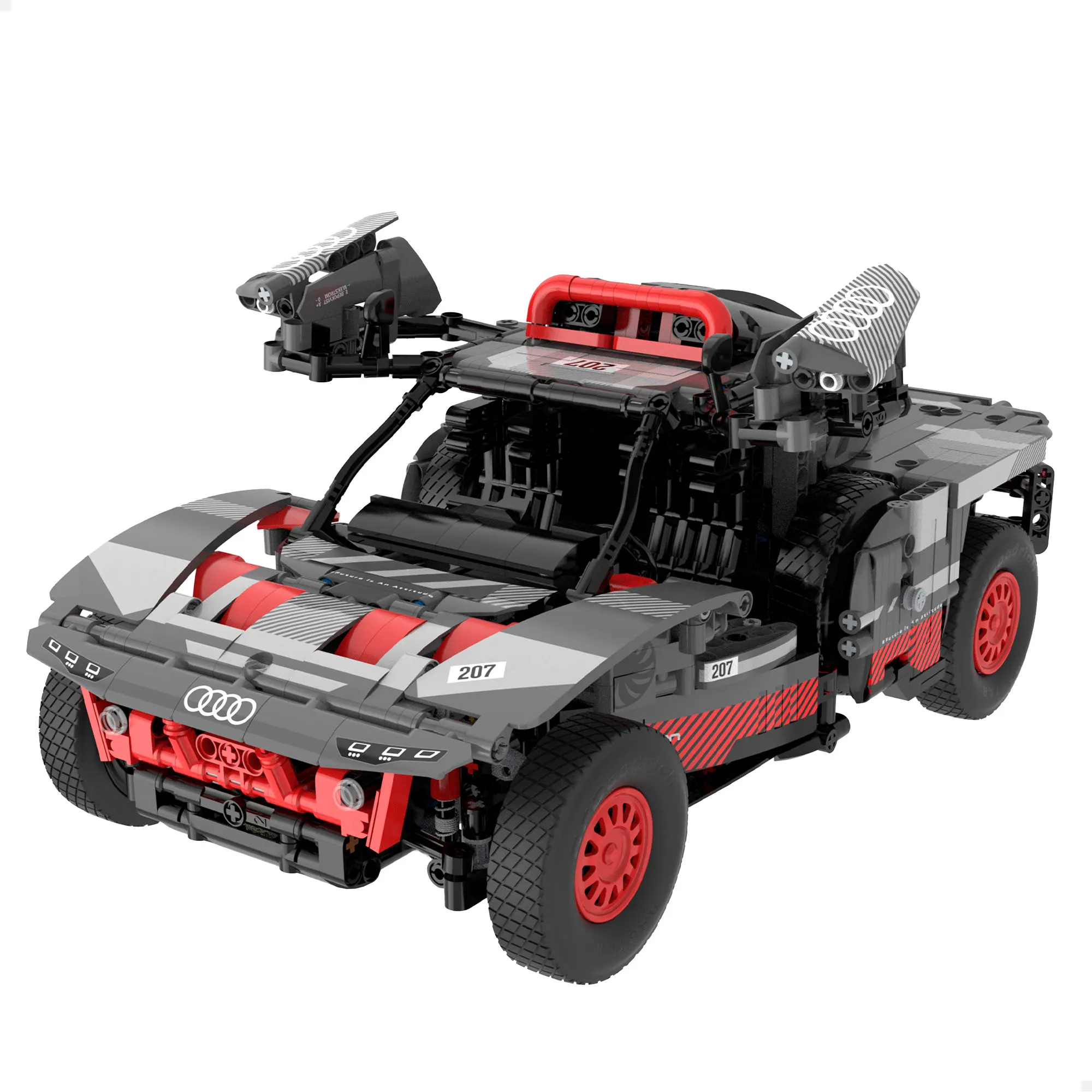 RASTAR - Coche para montar, Audi RS Q e-tron, 1432 piezas, licencia oficial, escala 1:14, con pegatinas, Carlos Sainz, coches de juguete, juegos de construcción para niños, coche desmontable juguete,