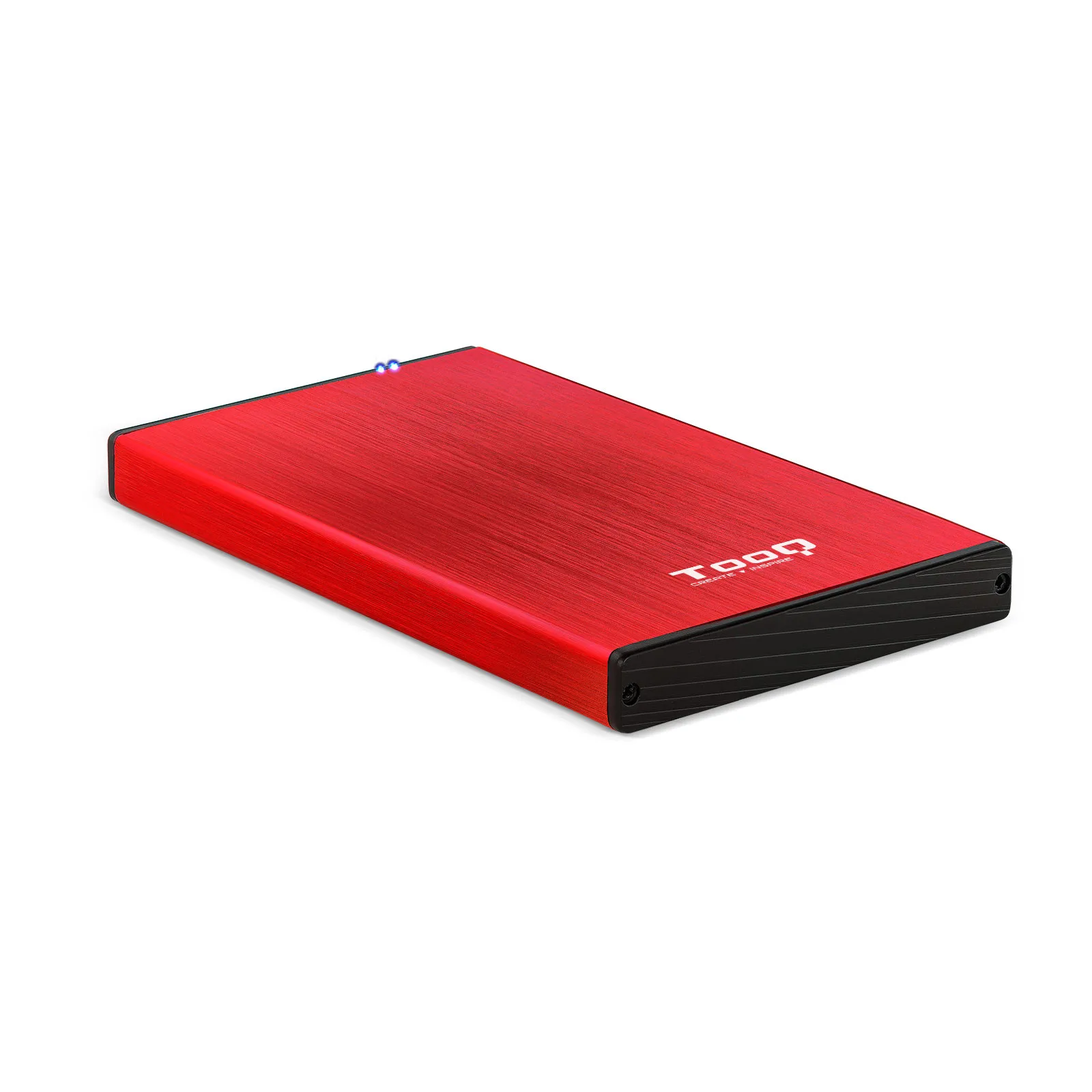 Tooq Caja Externa Disco Duro 2.5 SATA USB 3.0 ROJA - Alta Velocidad de Transferencia