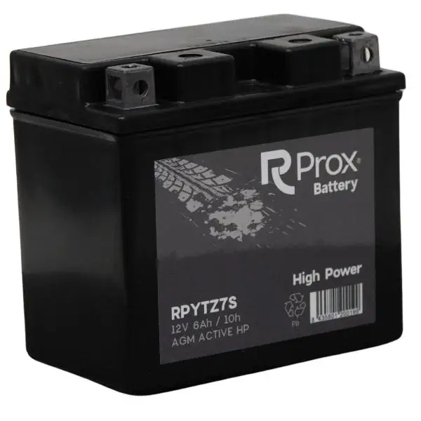 Batería Moto YTZ7S AGM High Power 12V 6Ah 130Amp. Máximo Poder de Arranque.  RC Prox Battery Made in Europa.