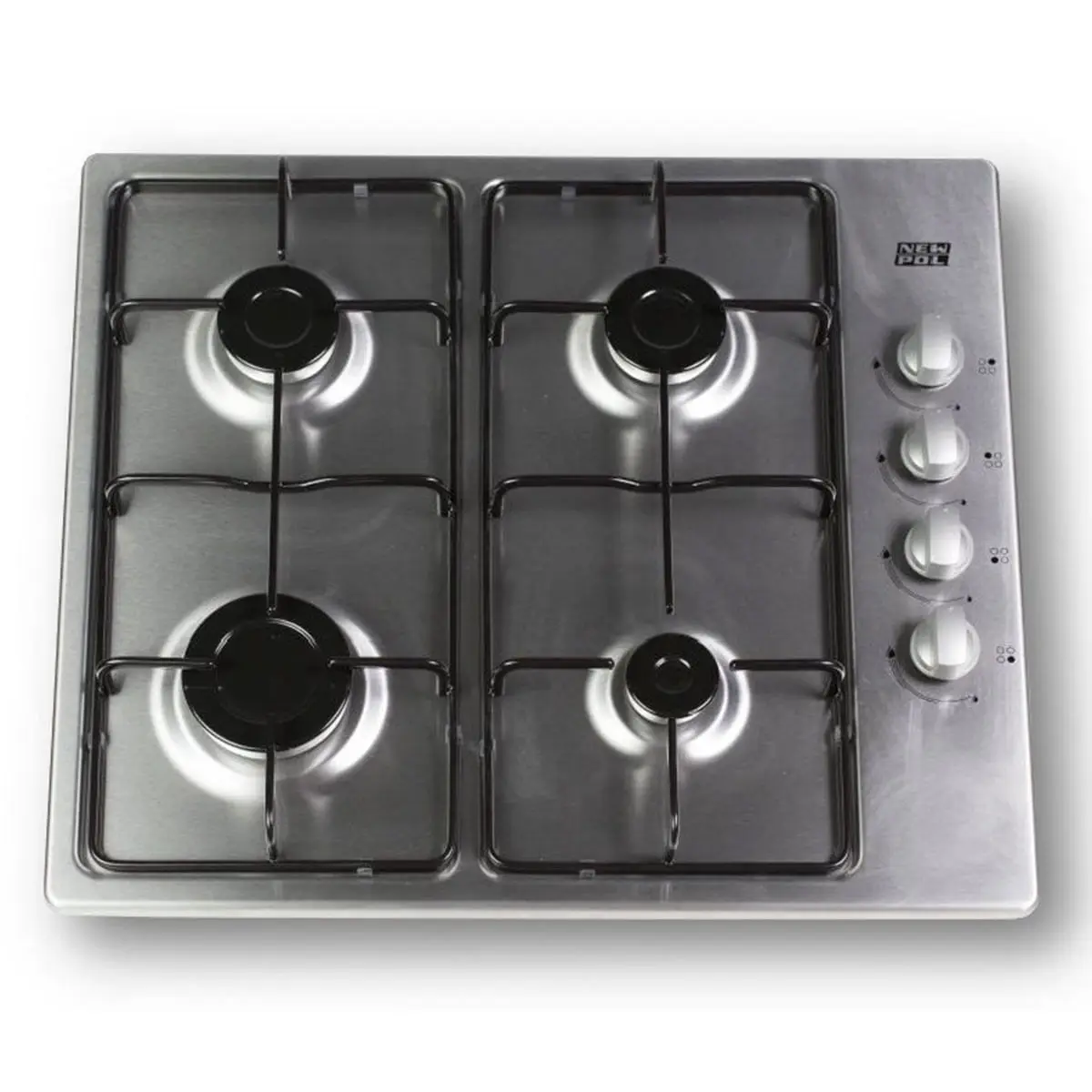 Encimera de gas New Pol NW4GXBUT 4 zonas 8100W butano/natural inox