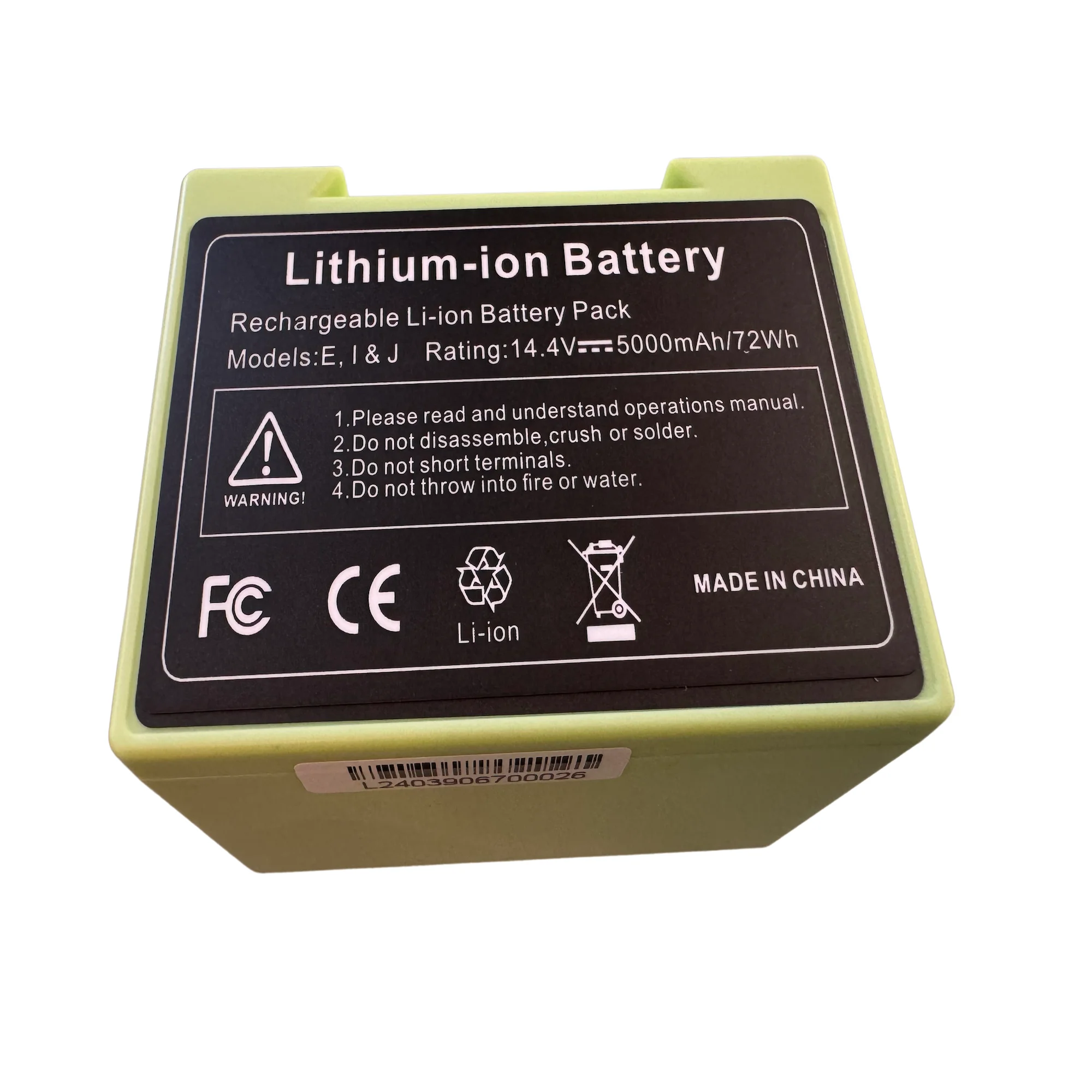 Premium Max lithium battery 5000mAh for Roomba E5, E6, E7, I1, I3, I3 +, I4, I4 +, I5, I6, I6 +, I7, I7 +, i8, I8 + J7, J7 +