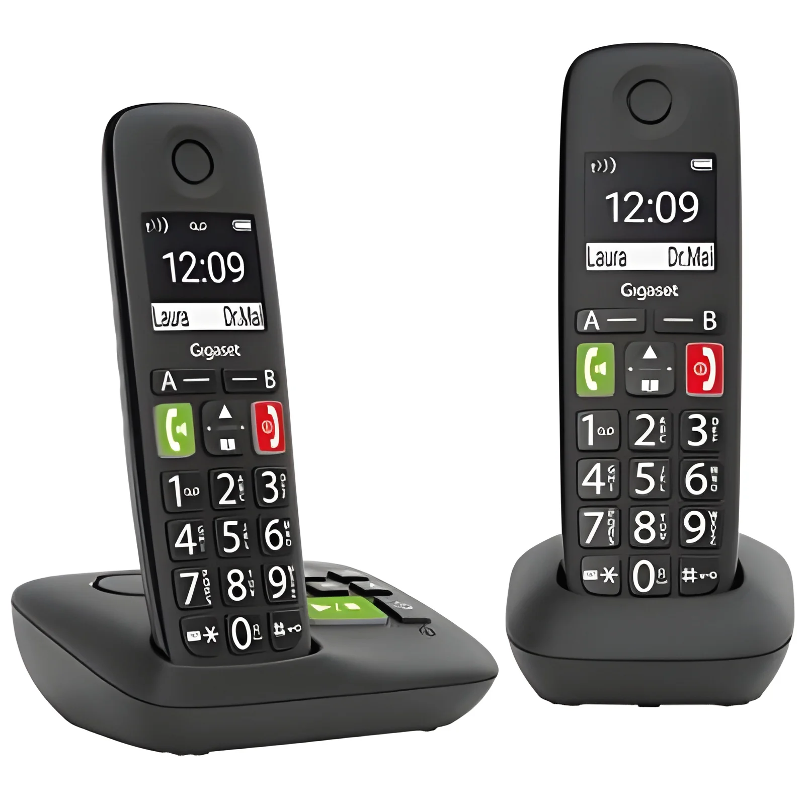 Teléfono Gigaset E290A Duo Inalámbrico y Analógico con Identificador de Llamadas y Pantalla Retroiluminada