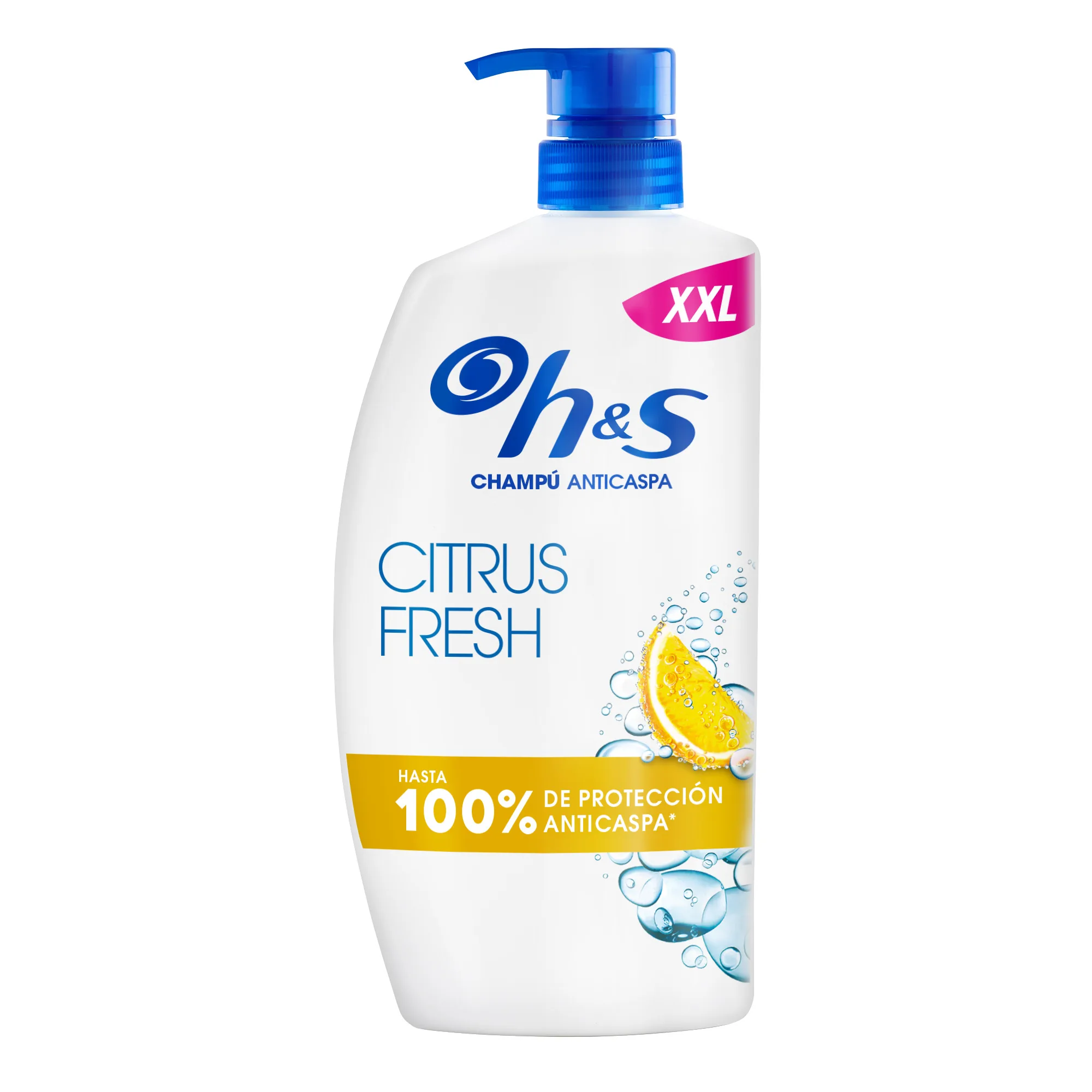 H & S Citrus Fresh anti-dandruff shampoo for oily hair with dispenser Up to 100% of anti-dandruff protection, clinically proven. For daily use. 800ml freshness and citrus scent cleaning