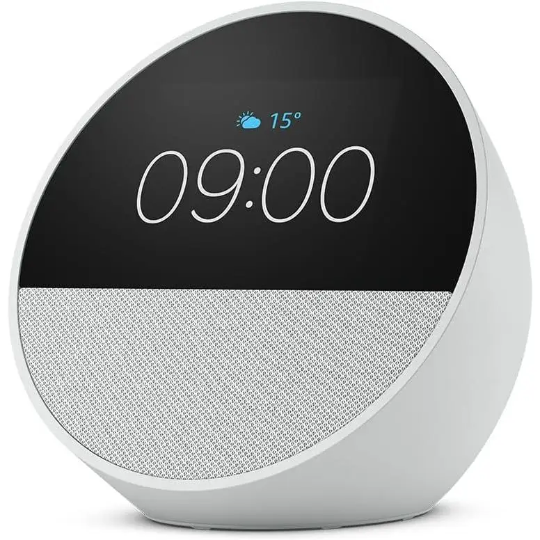 Echo Spot Amazon (2024 model) Alexa quality sound smart alarm clock Blue Black White