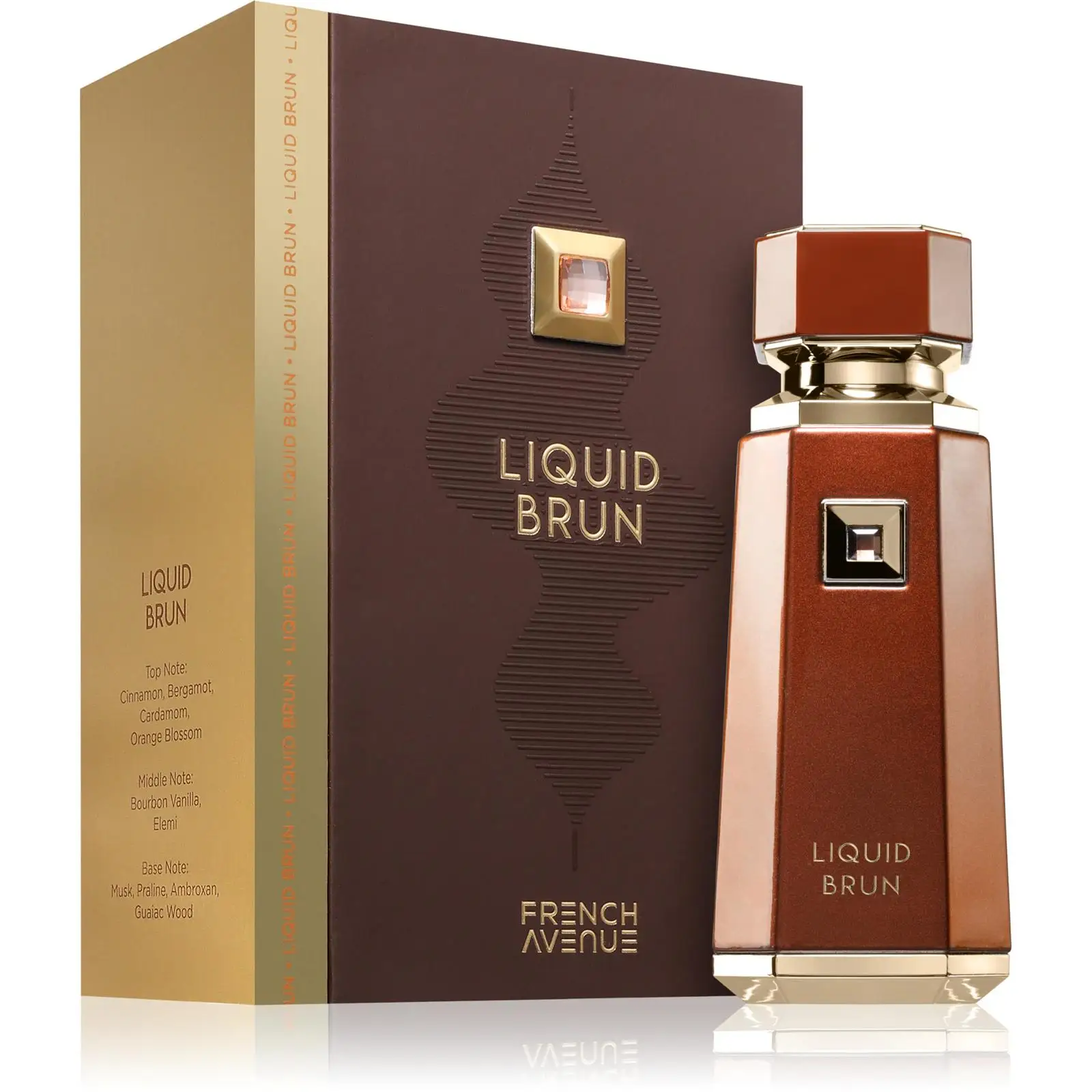 French Avenue Liquid Brun Eau de Parfum 100ml Hombre - Edición Limitada y Clásico - Perfume Amaderado Dulce Intenso