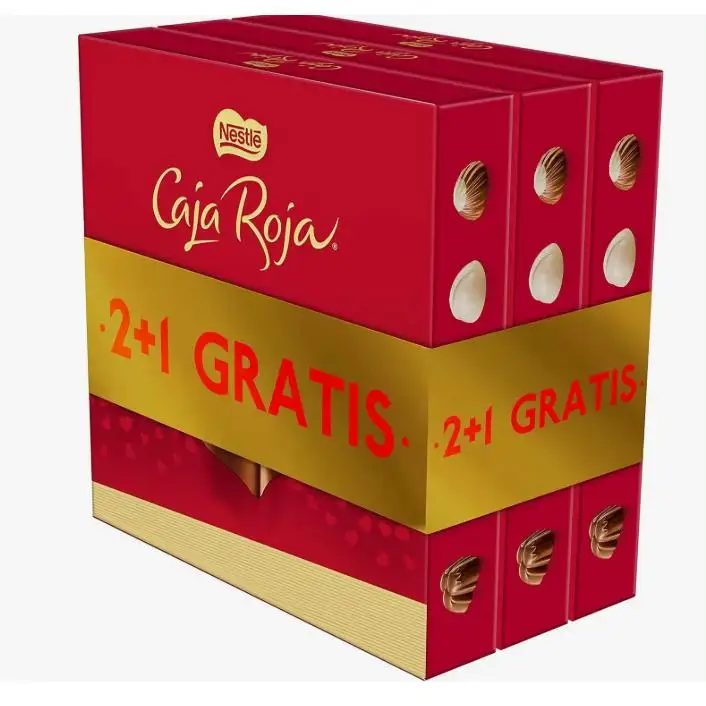 Bombones Caja Roja Nestle - Lote 2 + 1 Gratis - 3 Cajas Bombones Caja Roja 100 gramos - Nestle