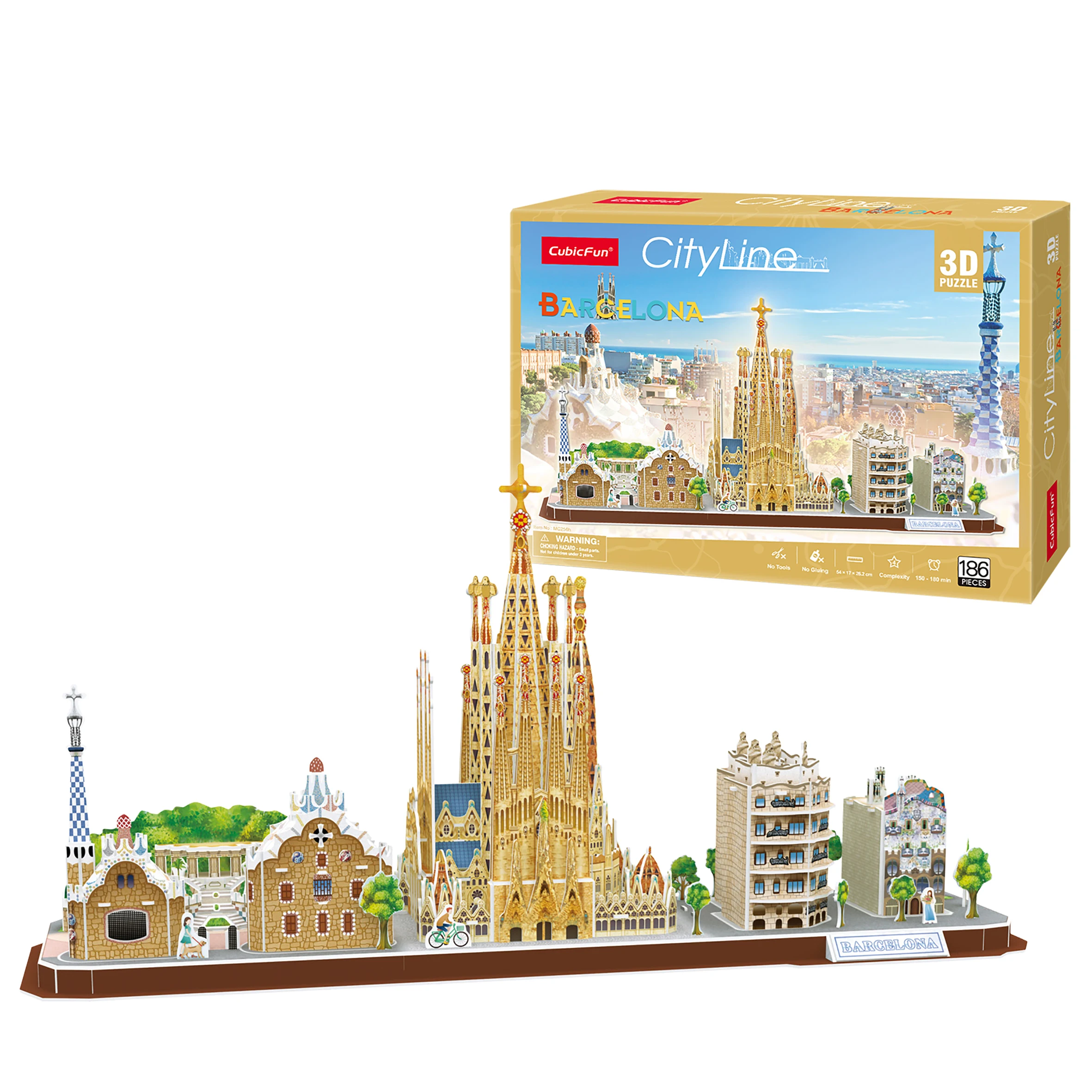 Puzzle 3d Barcelona CityLine | Puzzle 3d Niños | Maquetas Para Montar
