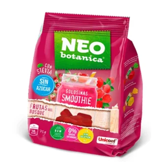 Neo Botanica Caramelos de goma Stevia Smoothie Frutas del Bosque 72g - Sin azucar y Vegano