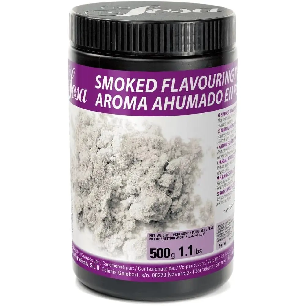 SOSA Aroma ahumado en polvo  500grs - Aroma natural de humo de madera  para uso alimentario - Uso profesional