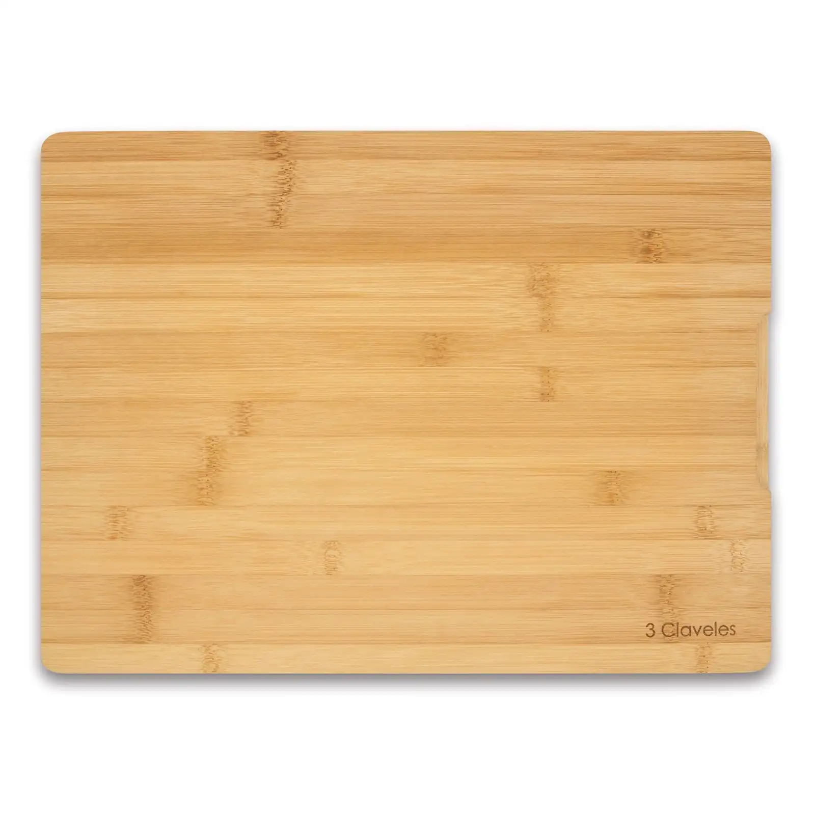 3 Claveles - Tabla de Corte Antideslizante de 40 cm en Bambú