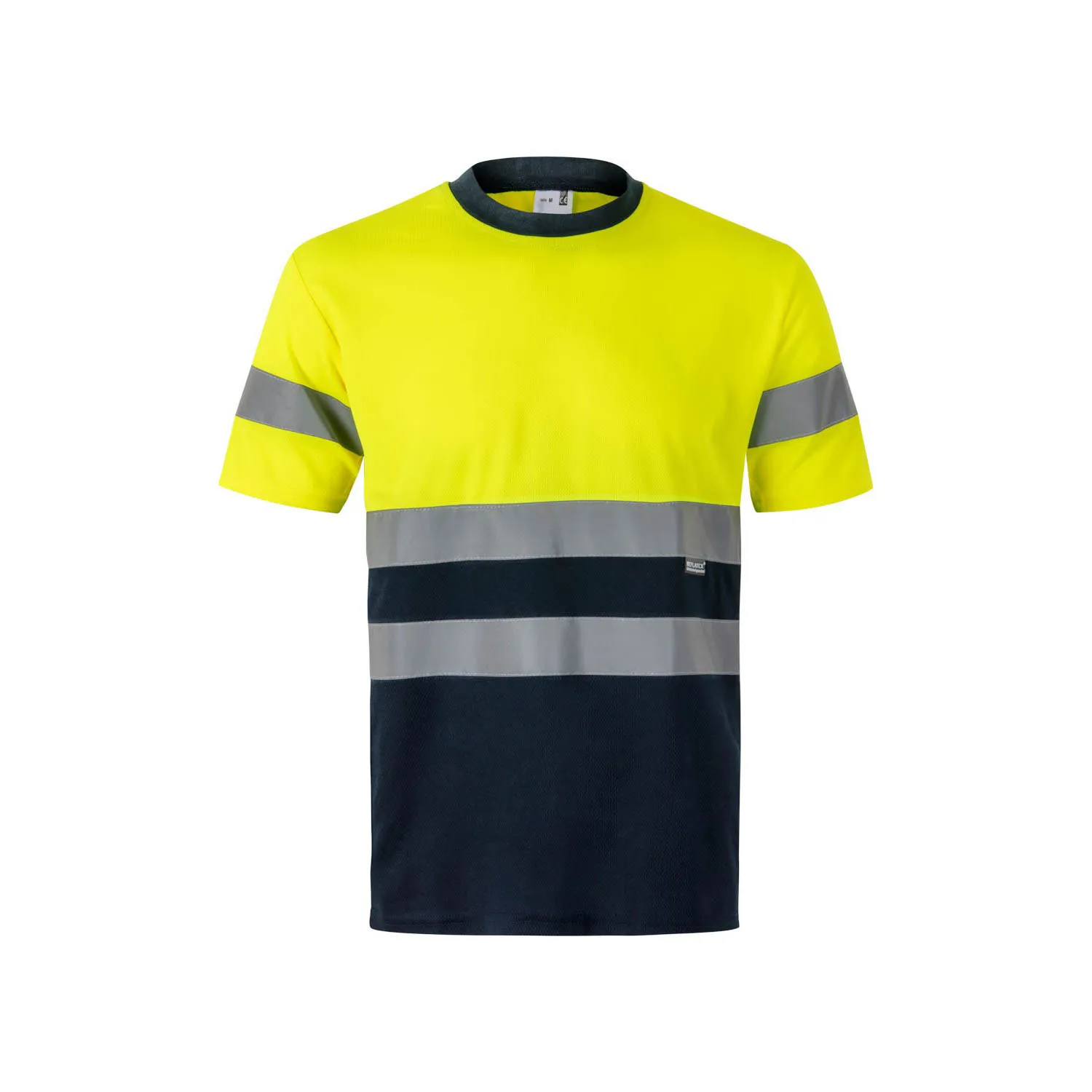 VELILLA 305506 Camiseta Técnica Bicolor de Alta Visibilidad para tu seguridad y transpirable para trabajo