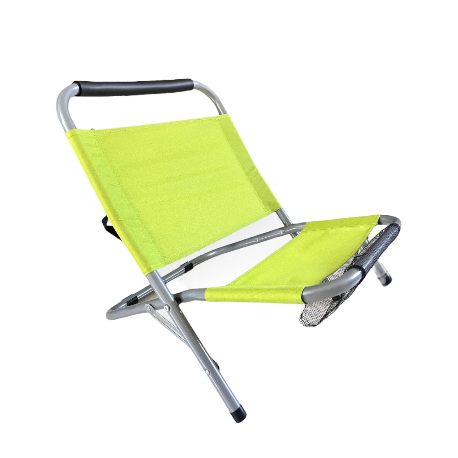 UNUSUAL- 1-2 Sillas de Playa y Camping Plegable Verde y Gris  62 x 47 x H47 cm , Respaldo Fijo Cómodo. 13867 13868