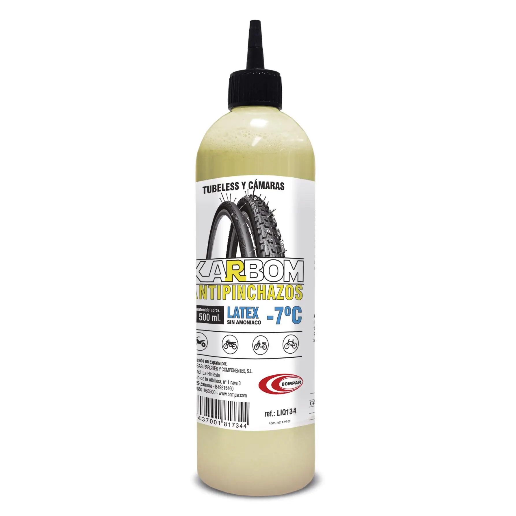 LIQUIDO ANTIPINCHAZOS LATEX KARBOM BOMPAR 500 ML