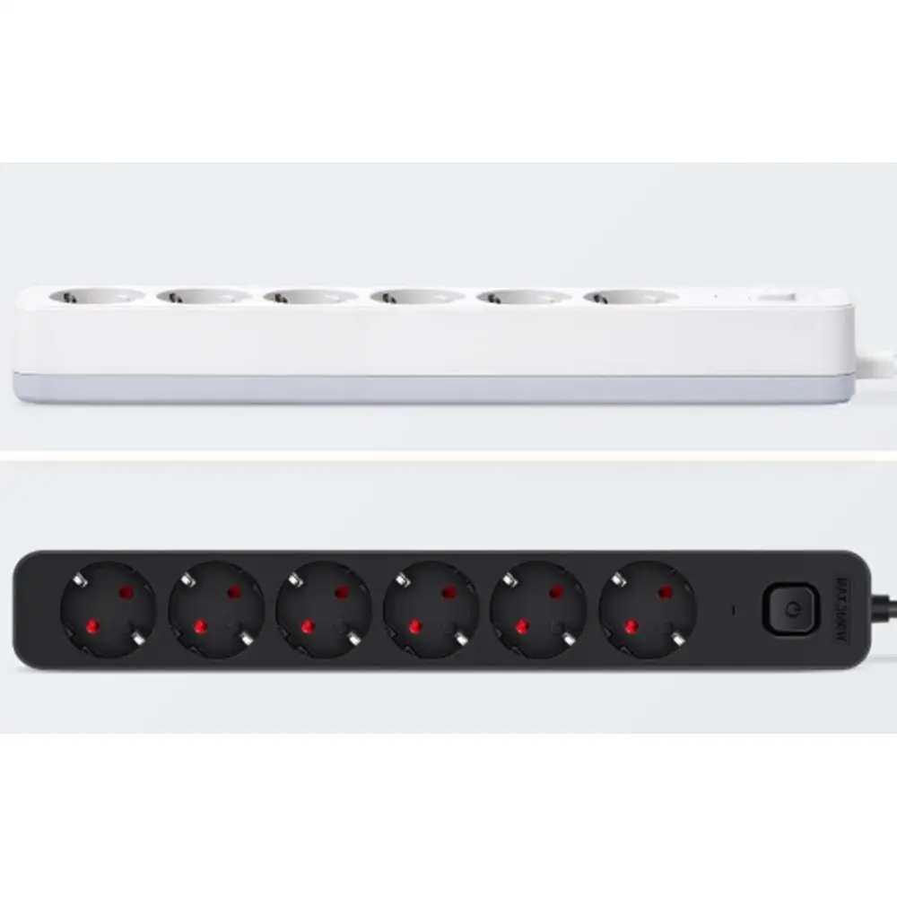 Aigostar Regleta Enchufes, Alargador Enchufe de 6 Enchufes con Interruptor GE0601