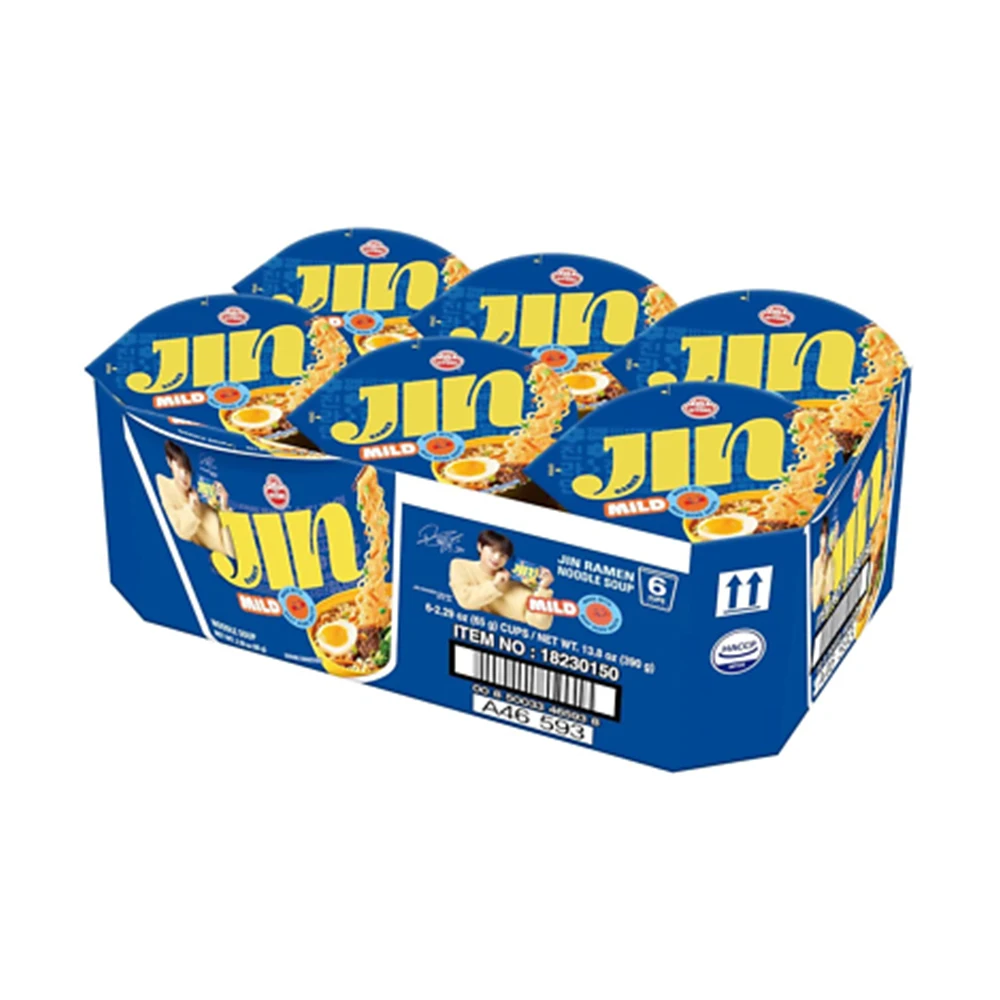 Jin ramen mild cup 65g x 6u korean instant – korean instant noodles in cup #1