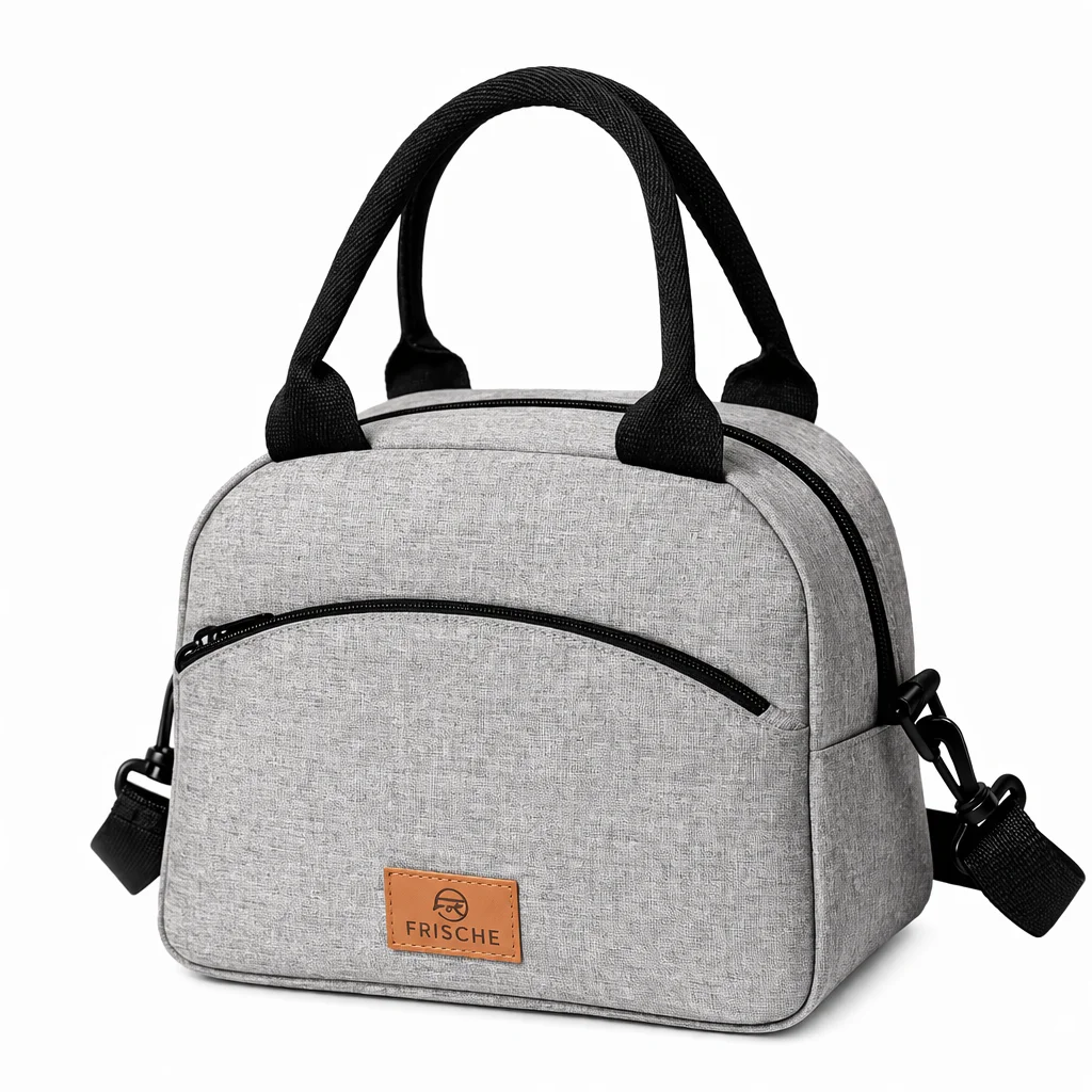 Bolsa Térmica Porta Alimentos Impermeable con 2 Cremalleras y Asa para Colgar al Hombro - Bolsa Refrigeradora para Llevar Almuerzo, Playa, Oficina, Trabajo, Viaje, Escuela - "DisMa"
