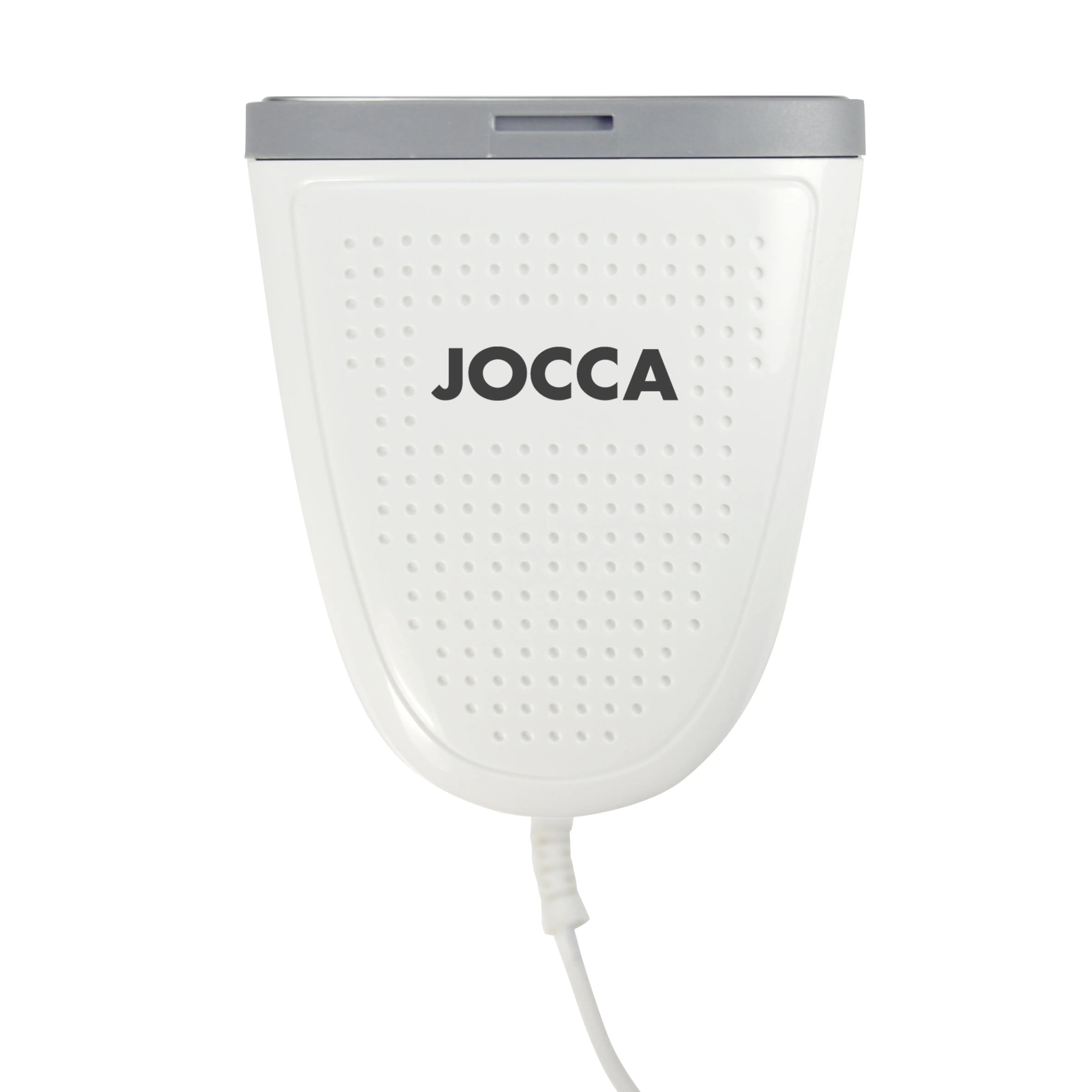 Jocca vertical steam iron with ergonomic handle to eliminate wrinkles, disinfect and deodorize clothes. 1500W power, anti drip system, heats in 45 seconds, 280 ml capacity, weighs only 1kg and comes with accessories