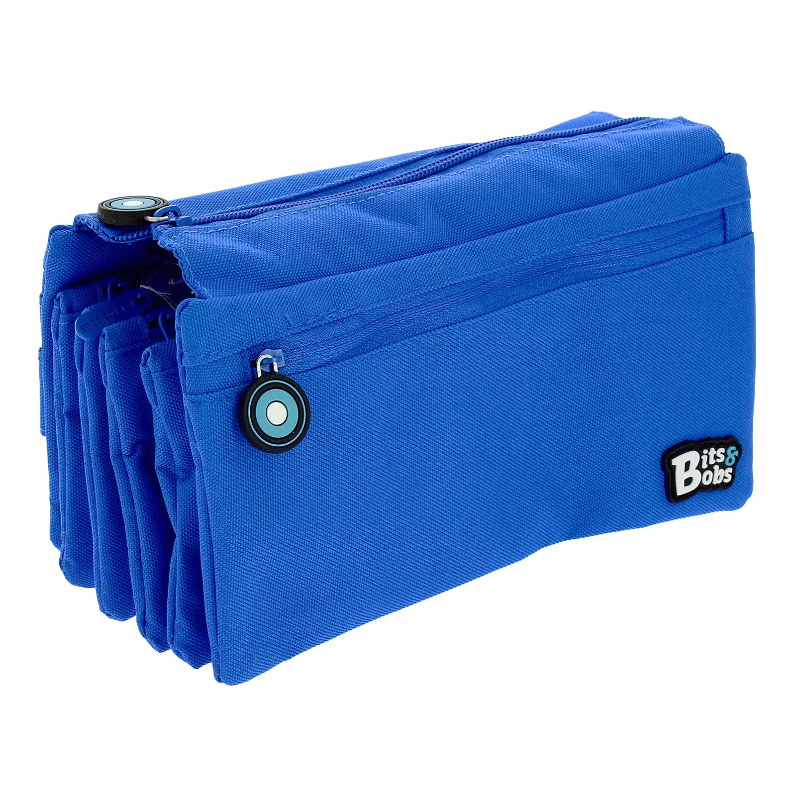 Grafoplás - Estuche Portatodo Cuádruple de Alta Capacidad para Material Escolar. Azul
