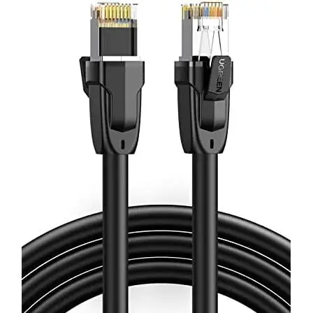 UD - Cable Ethernet Plano 15m Cat 6 Alta Velocidad – Conector RJ45, Compatible con Cat 7 y Cat 8, Blanco