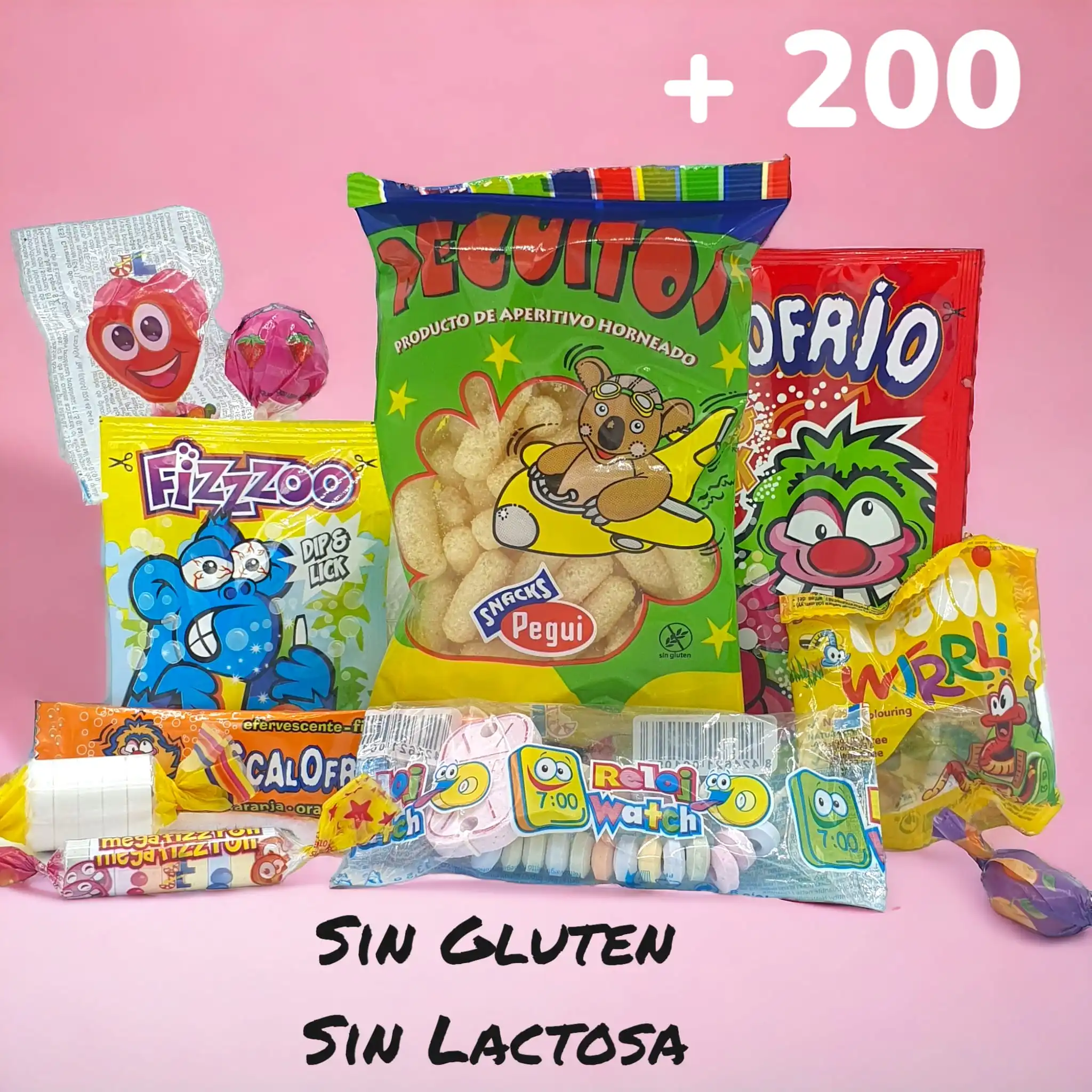 Assorted sweets-PIñatas sweets-birthday sweets 200 sweets, worms and Trolli gummies-1,4 Kilos of sweets [IAMI]