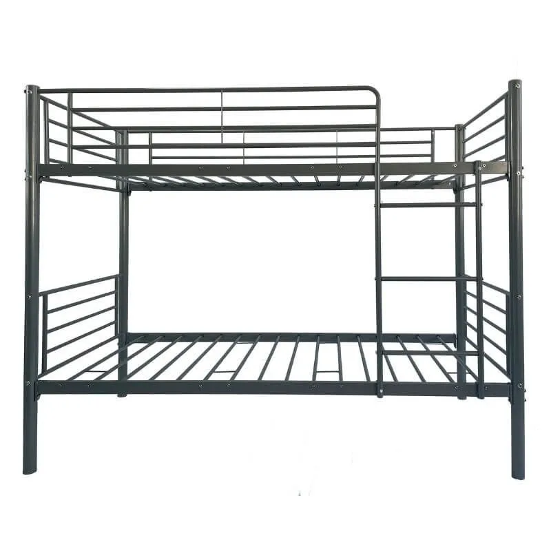 MOBELCENTER - Litera Metálica Funny 90x190 con Somieres, Color Gris, 200x97x161 cm (1578)