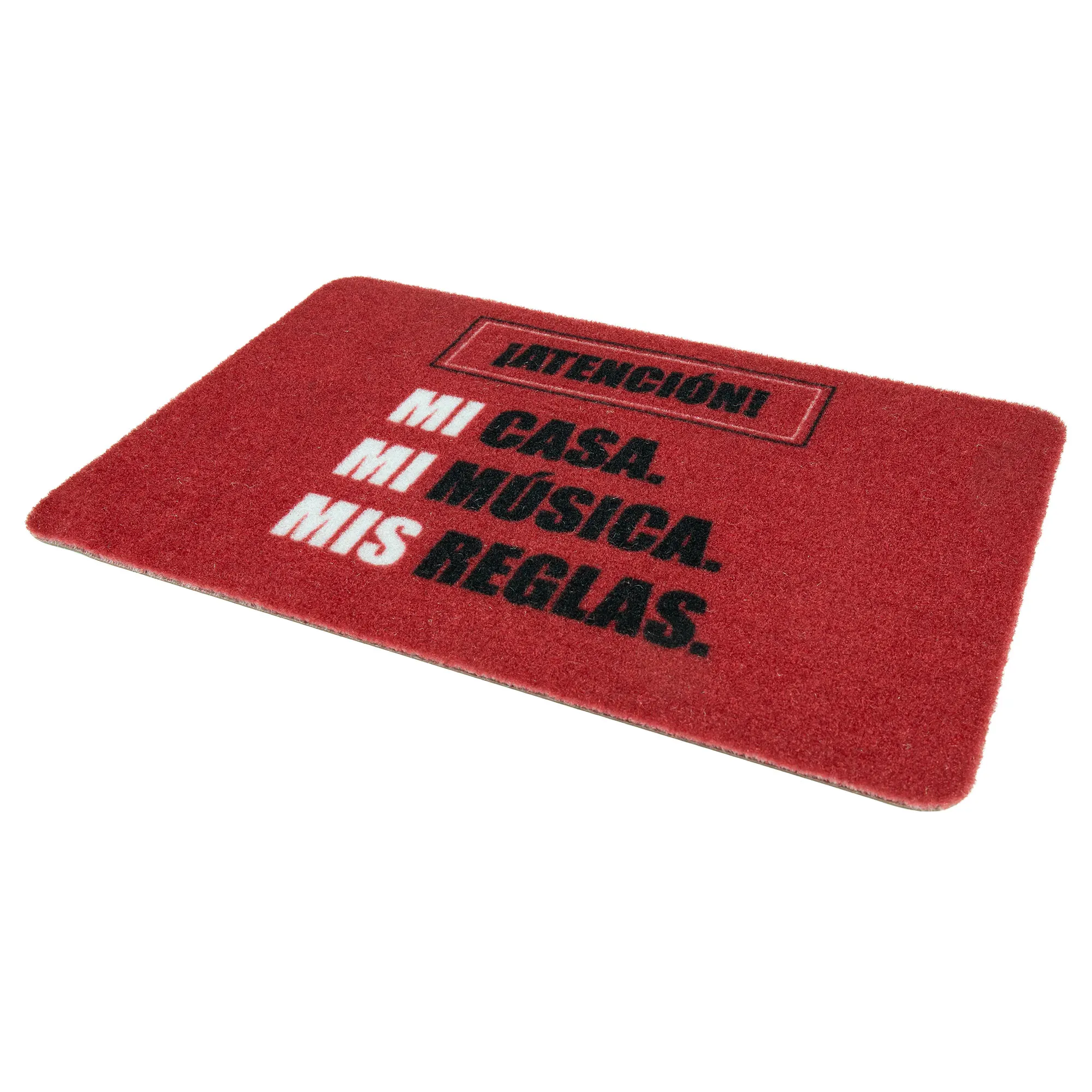 Cofan Felpudo Entrada Casa Rojo | Antideslizante | Reglas | Material Resistente | 40 X 60 Cm