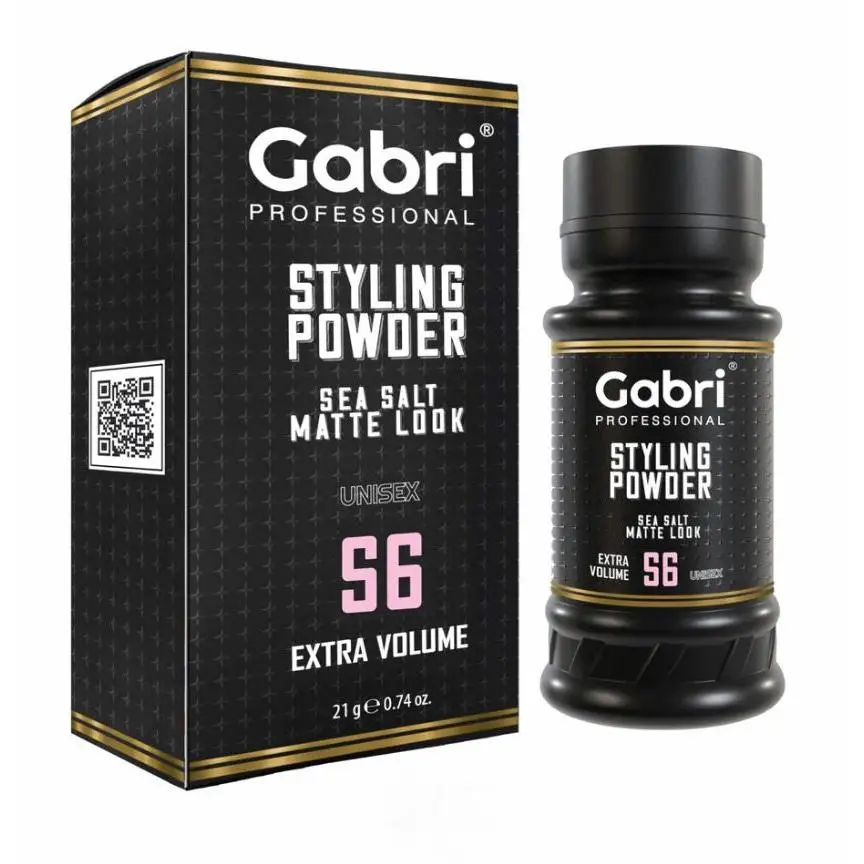 Gabri Professional -Styling Powder Polvos para peinar el cabello con efecto sal marina mate S6 S7 Extra Volumen 21 g