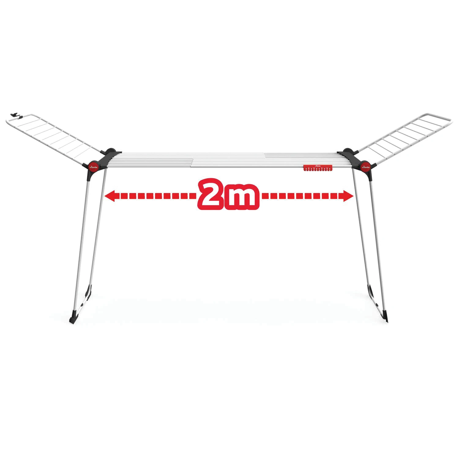 Vileda | Tendedero Extensible Infinity Flex Ultimate Negro o Blanco | Alas laterales y varillas gruesas extensibles XXL | Montaje súper fácil y rápido | Hasta 30 metros de longitud de tendido I  Menos marcas en la ropa