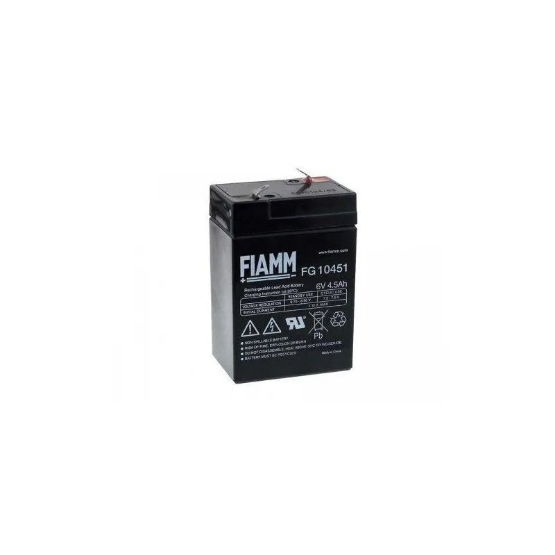 Batería Plomo FIAMM FG10451 6V 4.5Ah Tecnología AGM