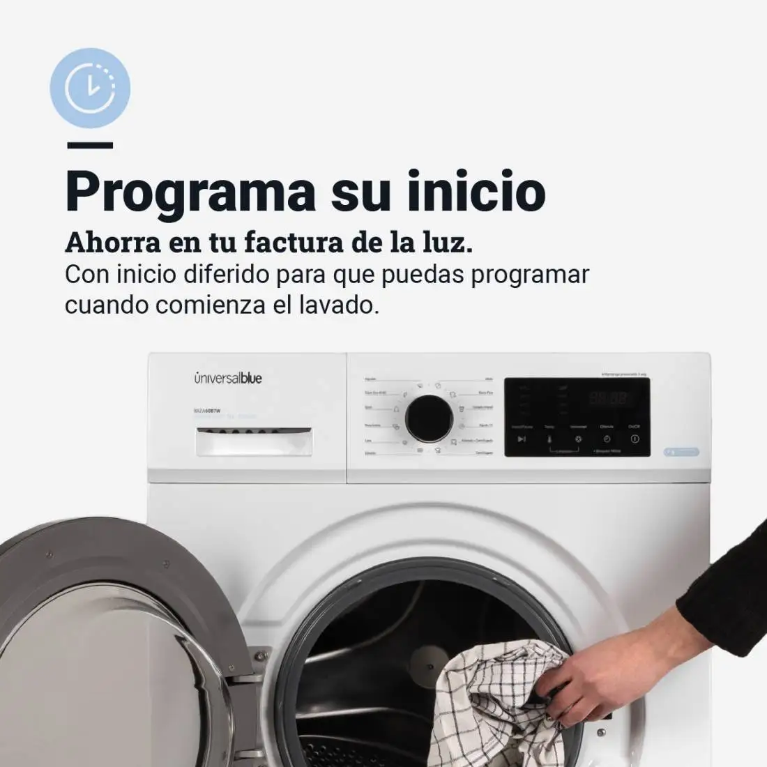 Universalblue IBIZA washing machine 4007W 7kg front load | Digital Display