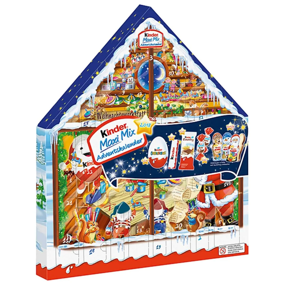Kinder maxi mix advent calendar – 24 christmas chocolate surprises (351g)