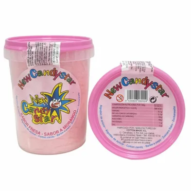 Cotton candy jars - 12 units x 30g - cotton candy ready to eat strawberry flavor