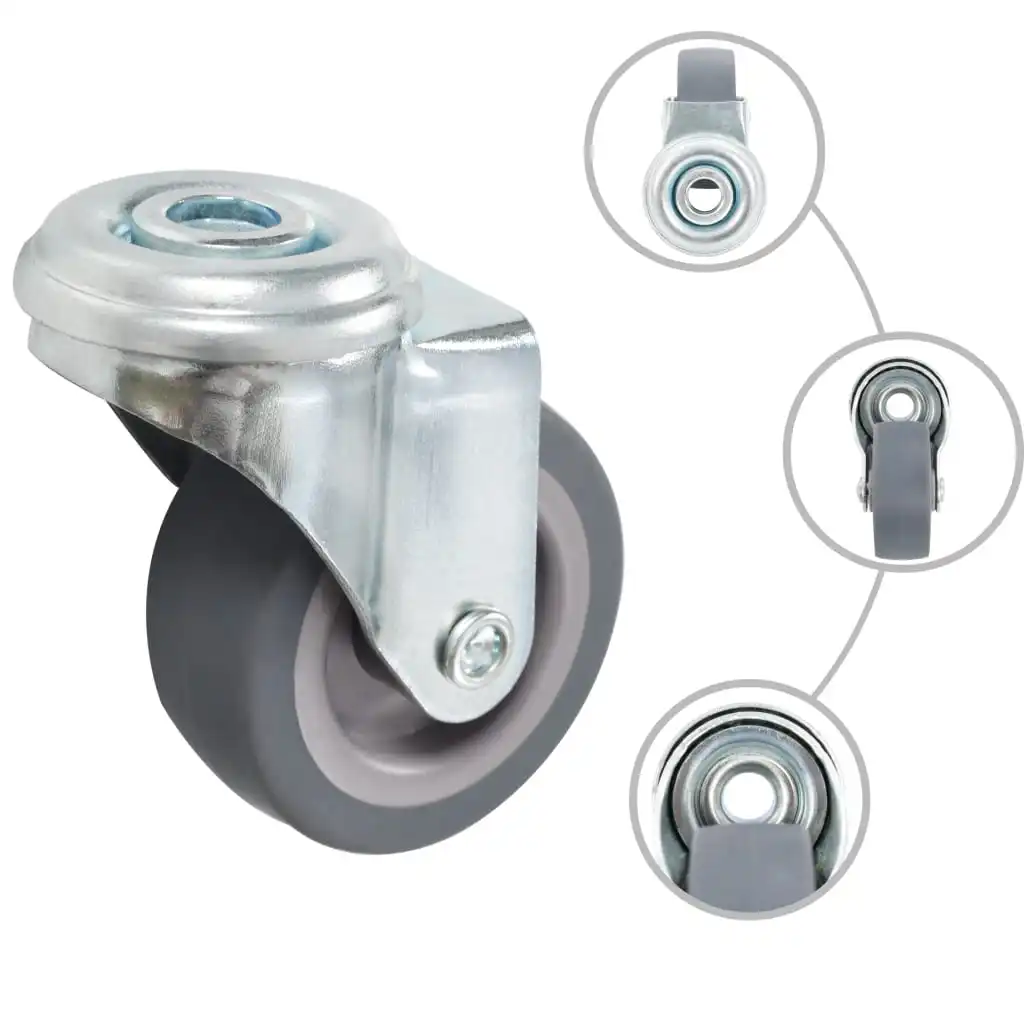 VidaXL swivel wheels with pin hole 4 pieces 50 mm