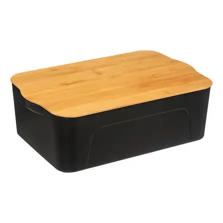 5Five Simply Smart 5Five, Cassetta Di Plastica Con Coperchio In Bambù 13,5L , Leroy Merlin - Imagen 2