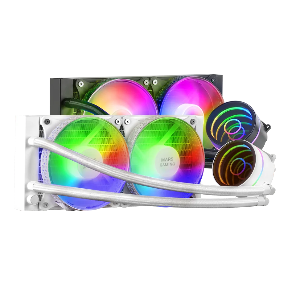 Mars Gaming ML-ONE240, Refrigeración Líquida CPU, TDP 400W, 2 Ventiladores FRGB, Refrigeración Líquida Gaming FRGB Negro o Blanco