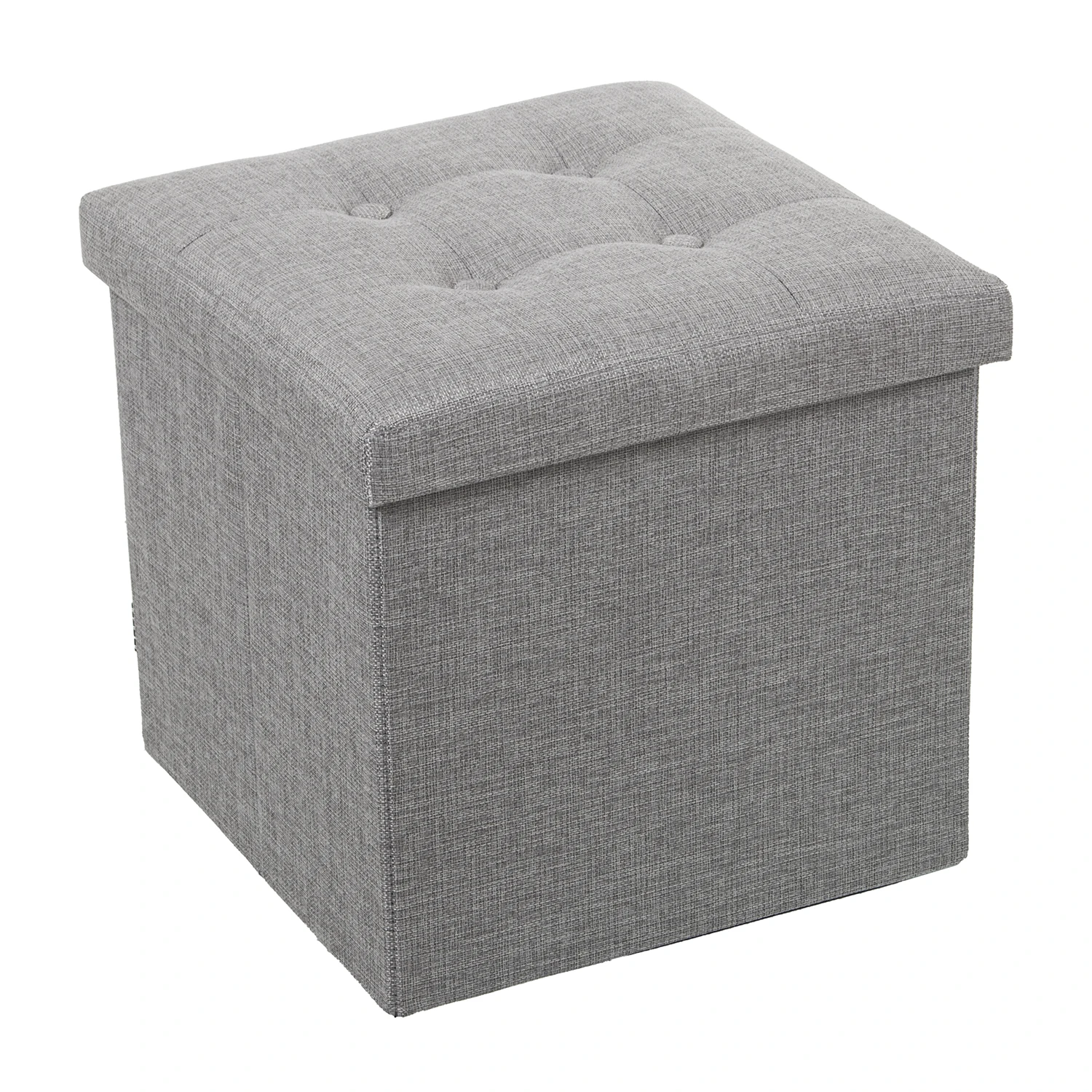 Puf plegable poliester almacenaje 38x38x38cm