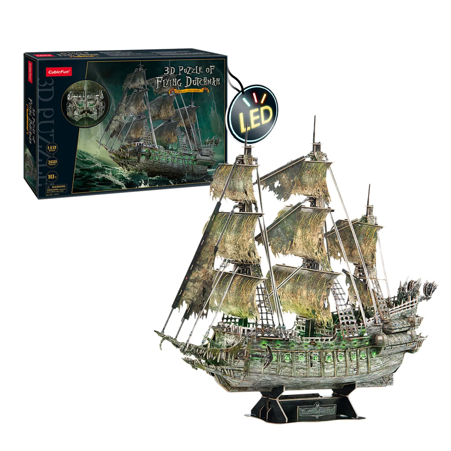 Holandés Errante Led | Puzzle 3D Niños Y Adultos | Maquetas Para Montar