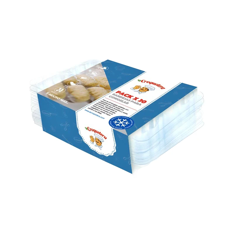 La Croquetera - Pack 20 Bandejas Apilables para Congelar Masas