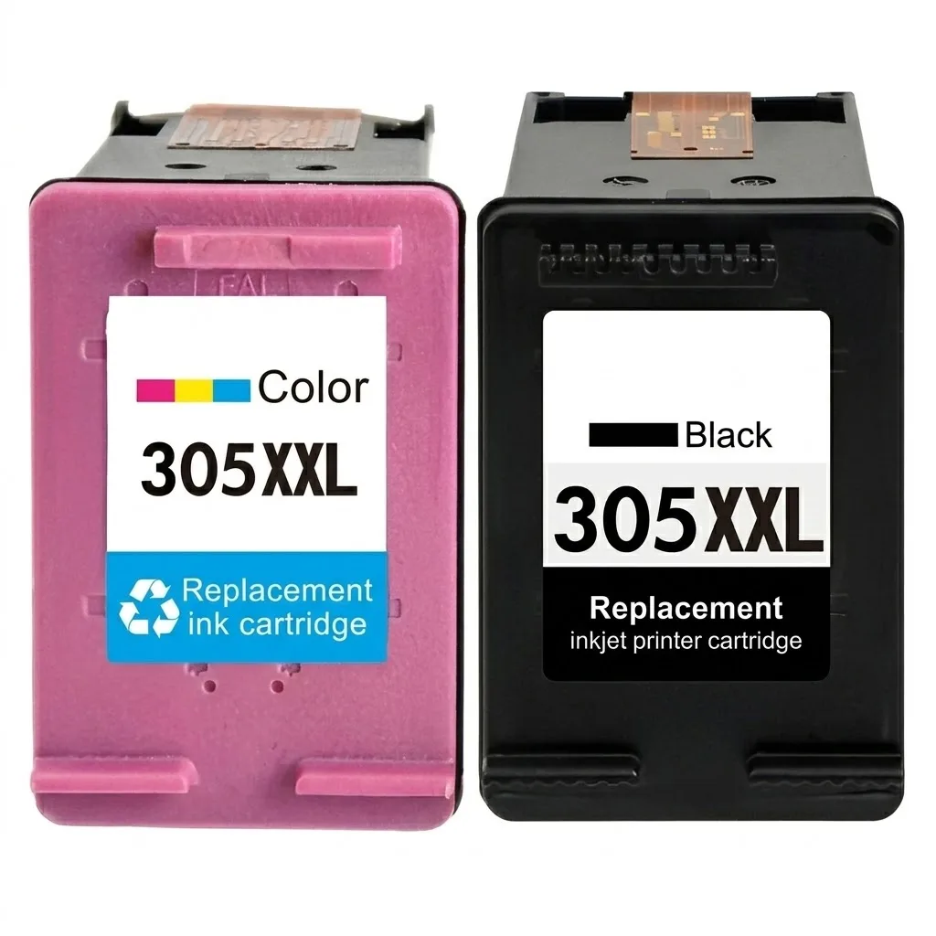 Pack 2 Cartuchos Compatibles HP 305XL Deskjet 2700-2730-4100-4134 HP ENVY 6020-6022-6030-6032-6420-6422-6430-6432 18ml